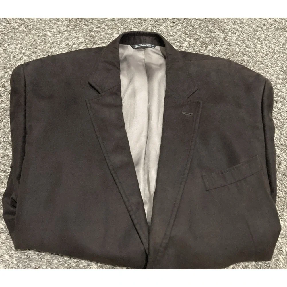 Jack Victor Brown Blazer 48R  Luxury Soft Feels Like Suede Made in Canda